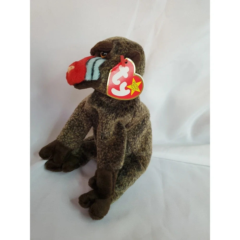 TY BEANIE BABY 1999 CHEEKS BABOON APE MONKEY‎ RETIRED